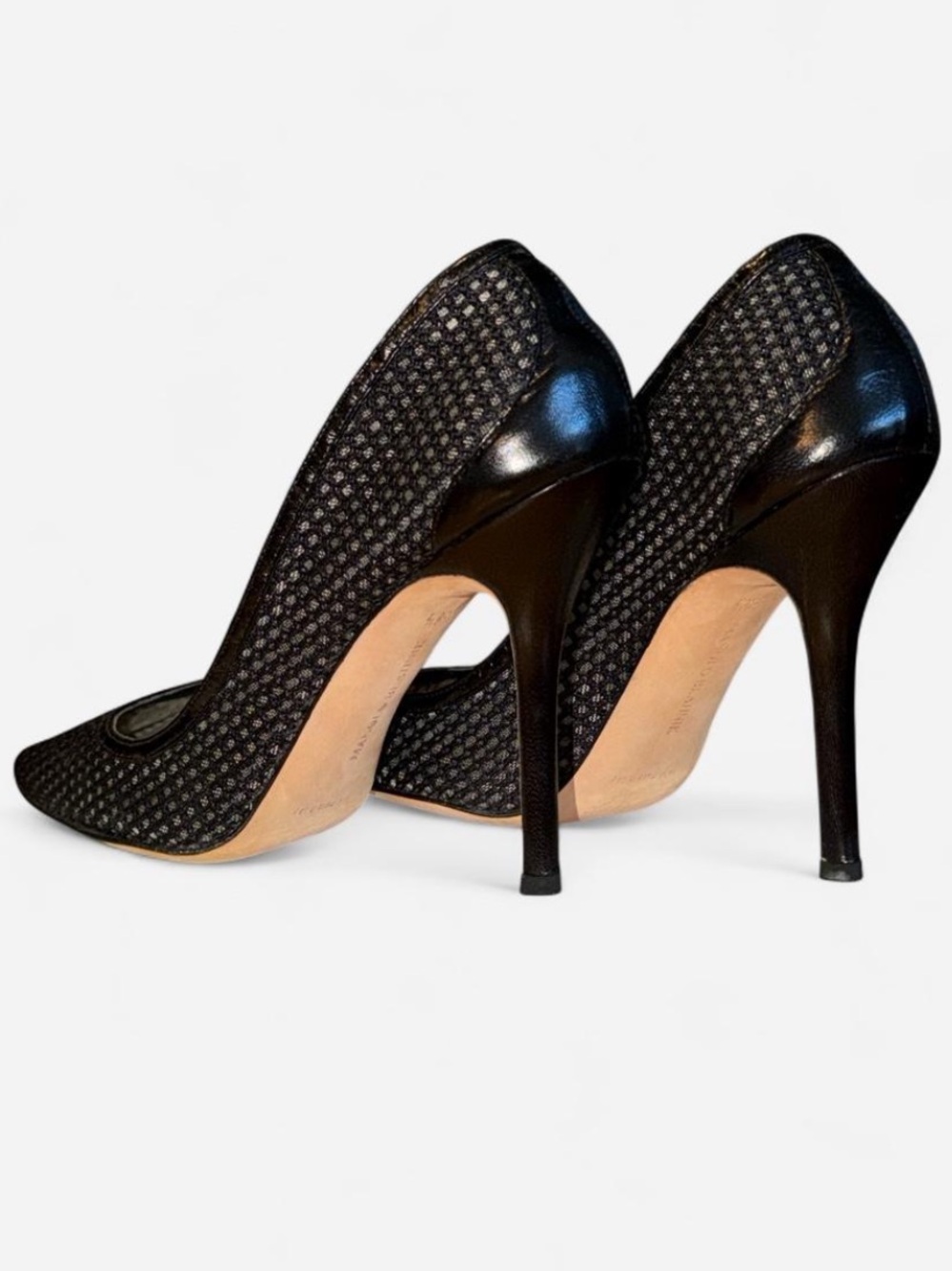 Manolo Blahnik Black Pointed-Toe Stiletto Heels